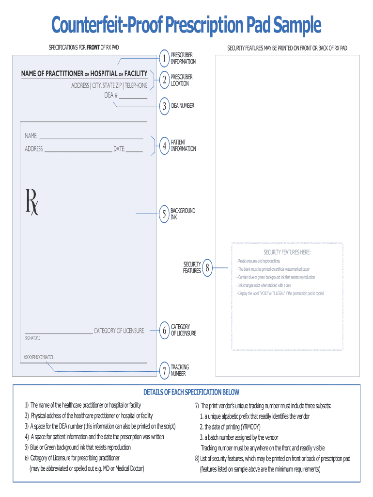Editable Prescription Template - Fill Online, Printable With Blank Prescription Form Template