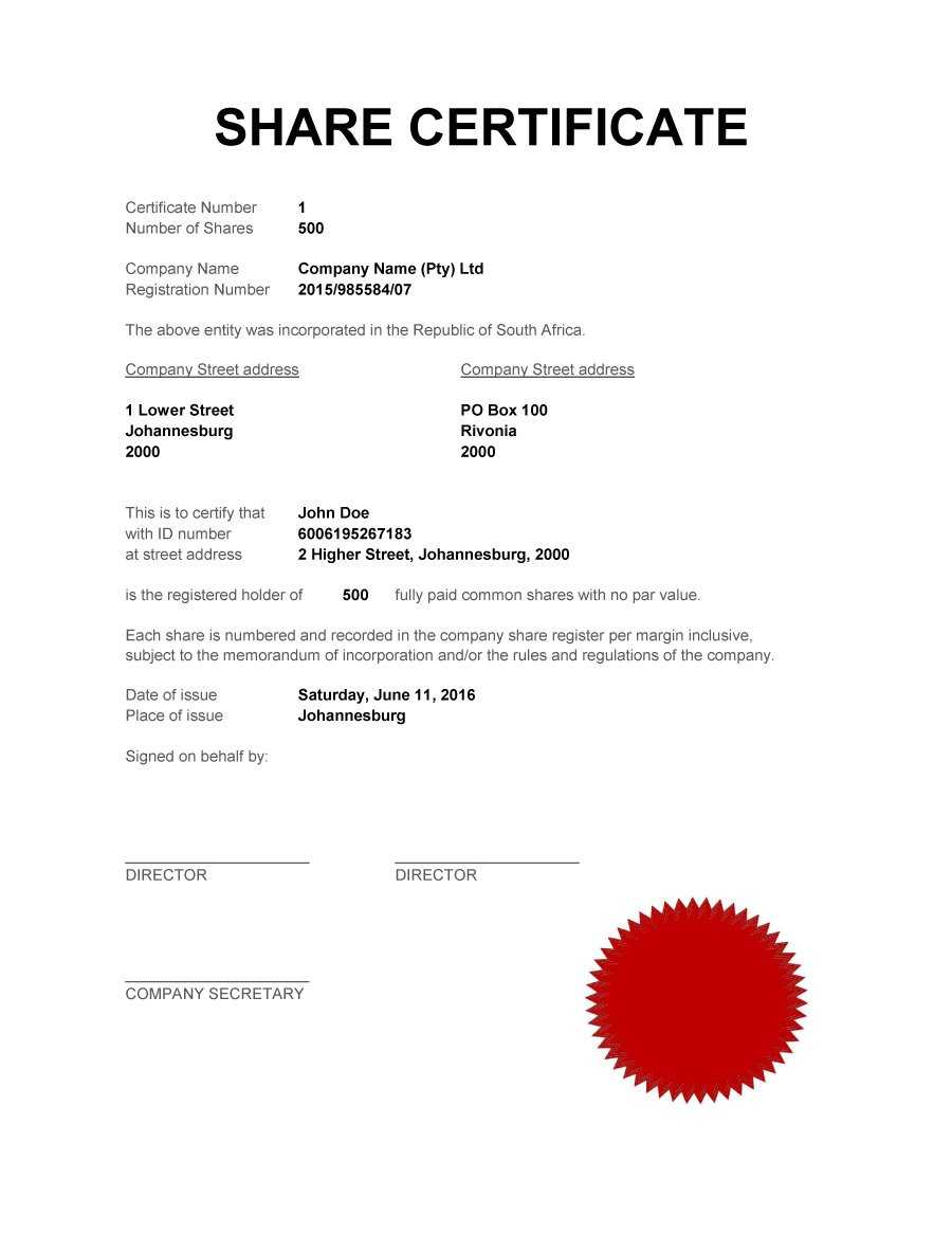 Editable Share Certificate Template South Africa 15 Things With Regard To Share Certificate Template Companies House