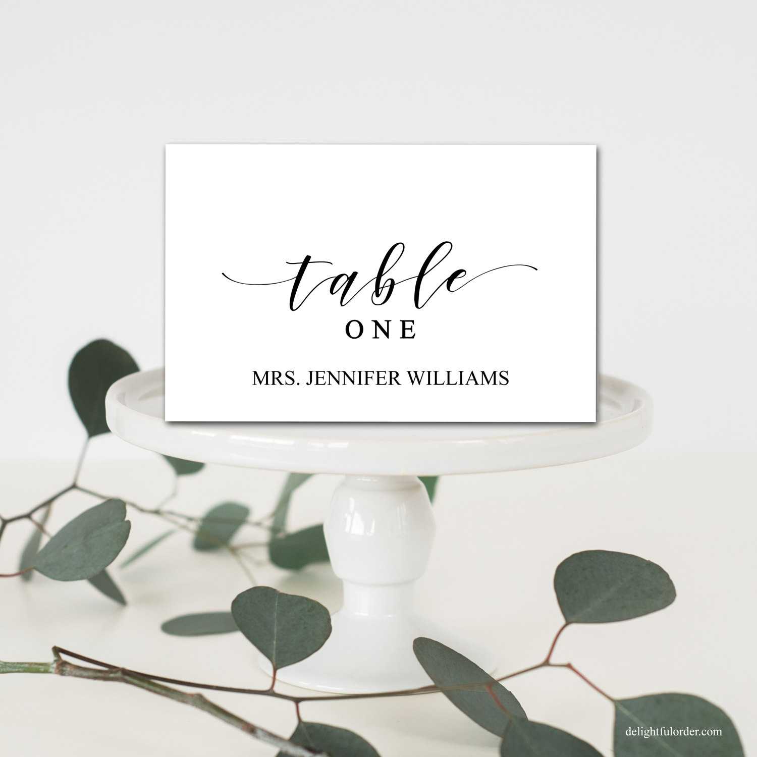 Editable Wedding Table Place Cards, Tent Fold Table Setting Name Cards,  Wedding Table Place Setting, Template, Diy Wedding, Pdf, Printable Throughout Place Card Setting Template