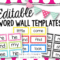 Editable Word Wall Templates | Beginning Of The Year – Prep Pertaining To Blank Word Wall Template Free