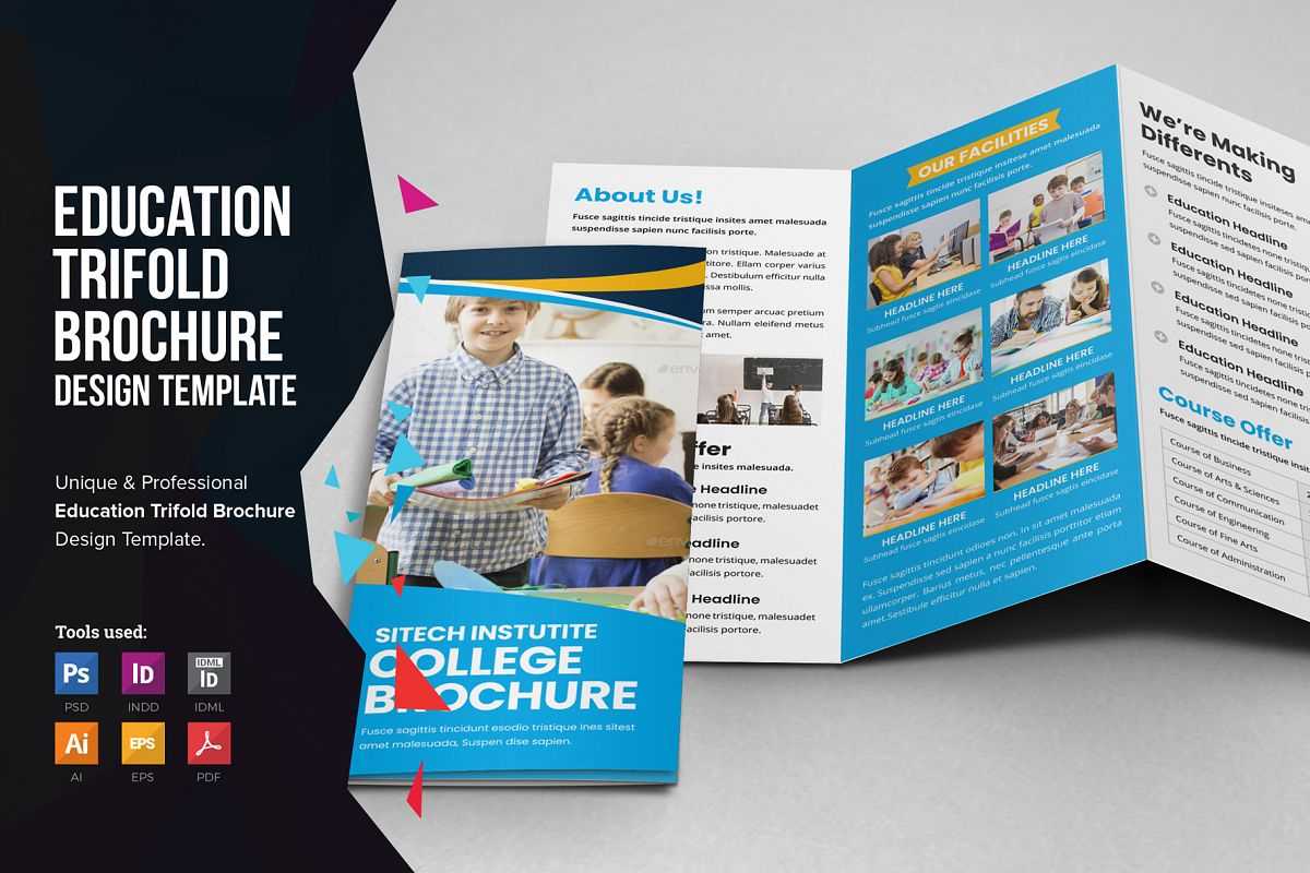 Education School Trifold Brochure V2 With Regard To Tri Fold School Brochure Template