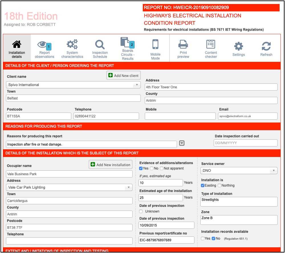 Electraform | New Stuff From Electraform For Minor Electrical Installation Works Certificate Template