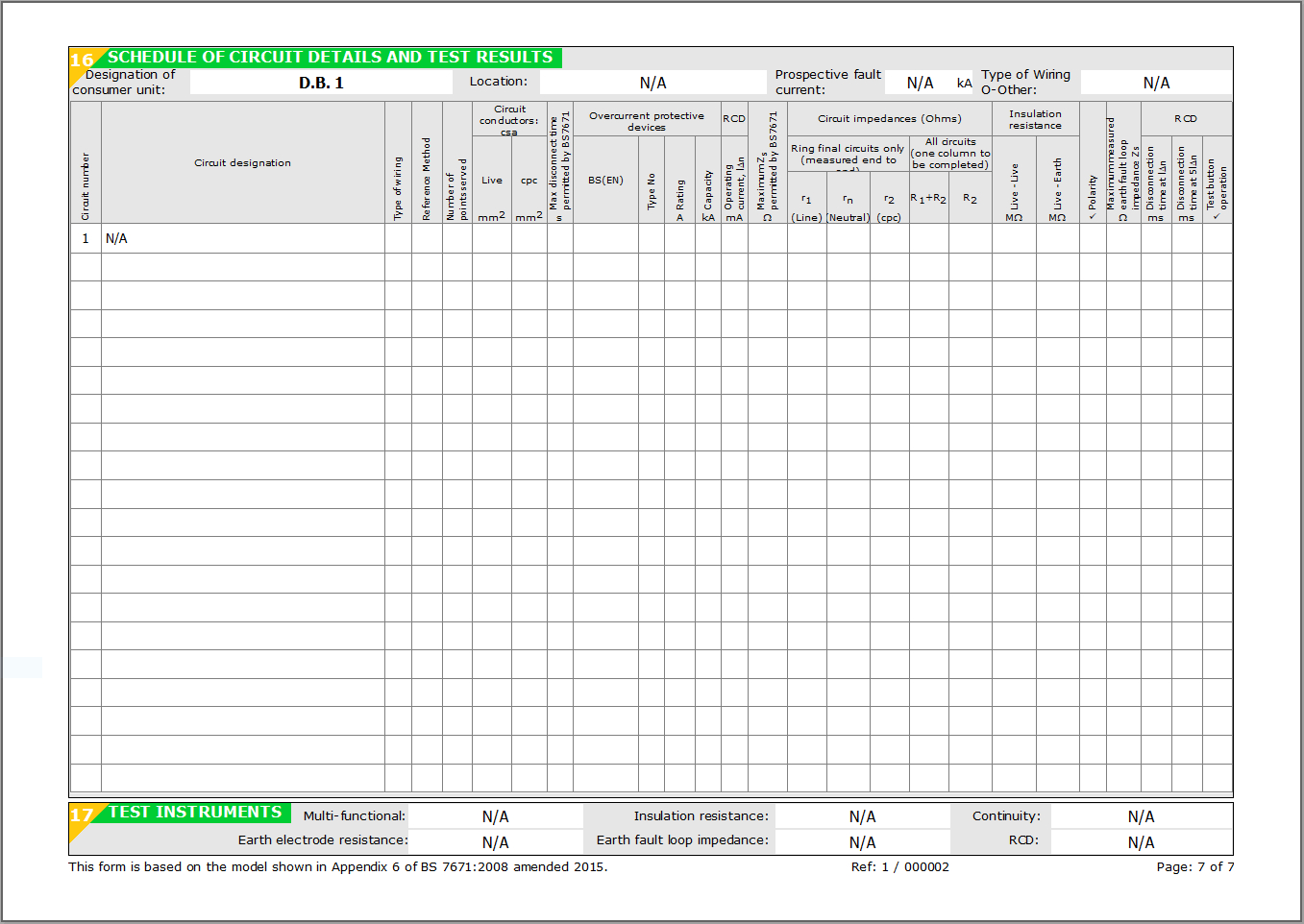 Electrical Installation Condition Reports Pertaining To Electrical Installation Test Certificate Template