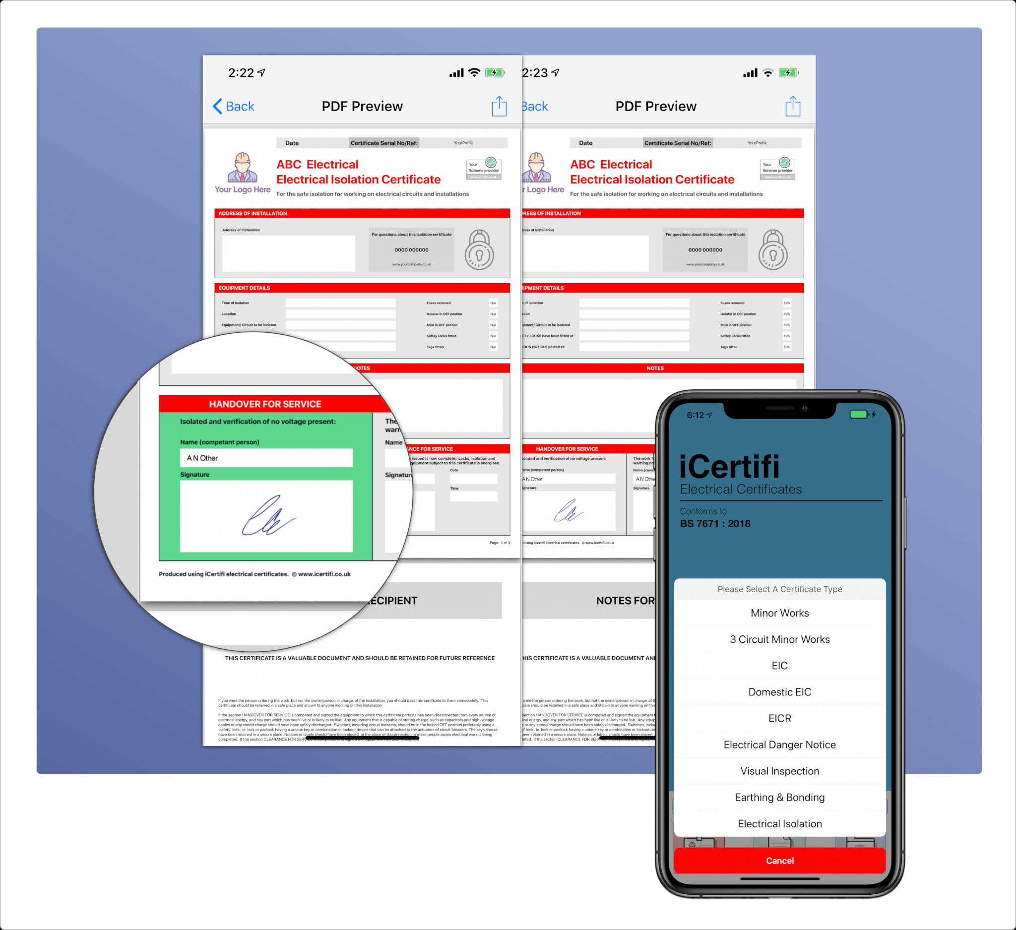 Electrical Isolation Certificate | Send Unlimited In Electrical Isolation Certificate Template