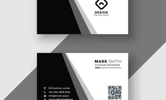 Elegant Black And White Business Card Template for Black And White Business Cards Templates Free