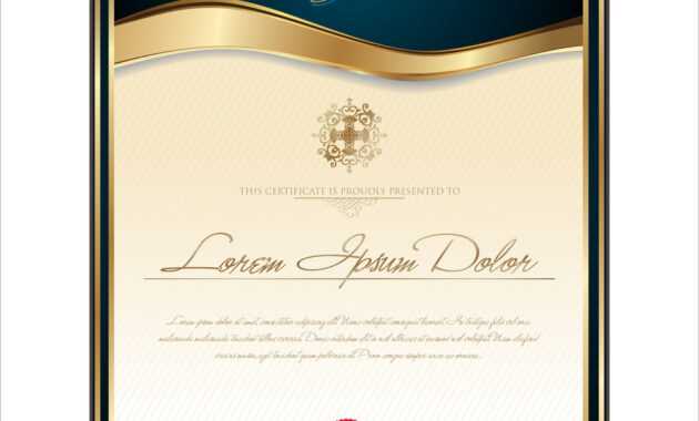 Elegant Blue Certificate Template within High Resolution Certificate Template