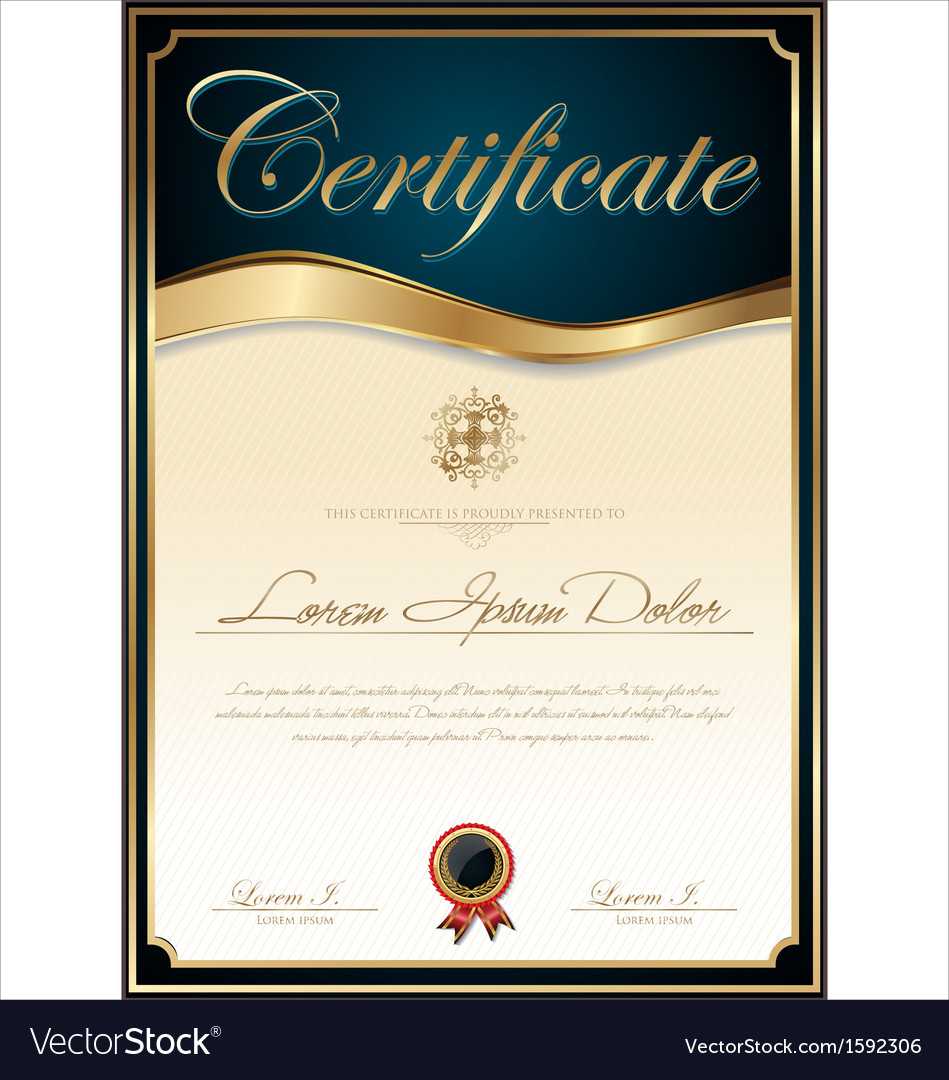 Elegant Blue Certificate Template Within High Resolution Certificate Template