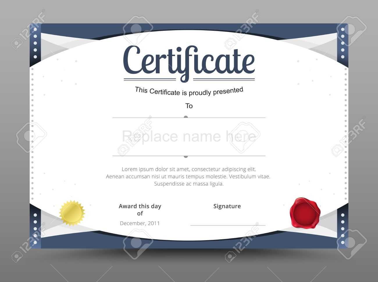 Elegant Certificate Template. Business Certificate Formal Theme Pertaining To Elegant Certificate Templates Free