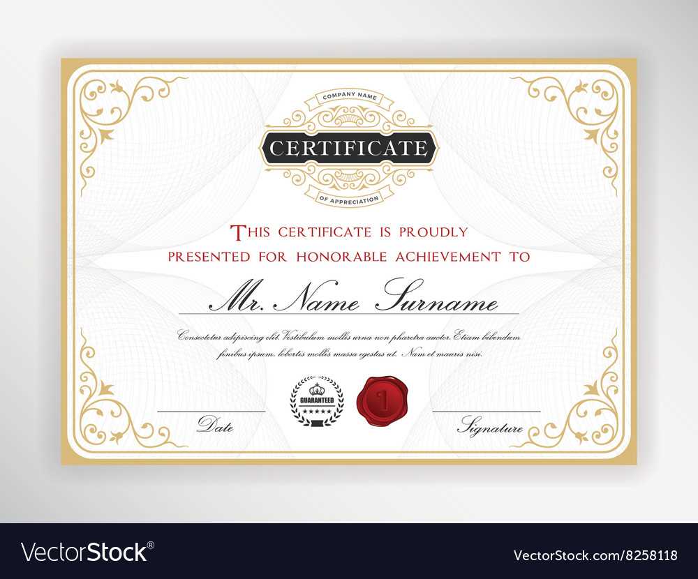 Elegant Certificate Template Design Within Elegant Certificate Templates Free