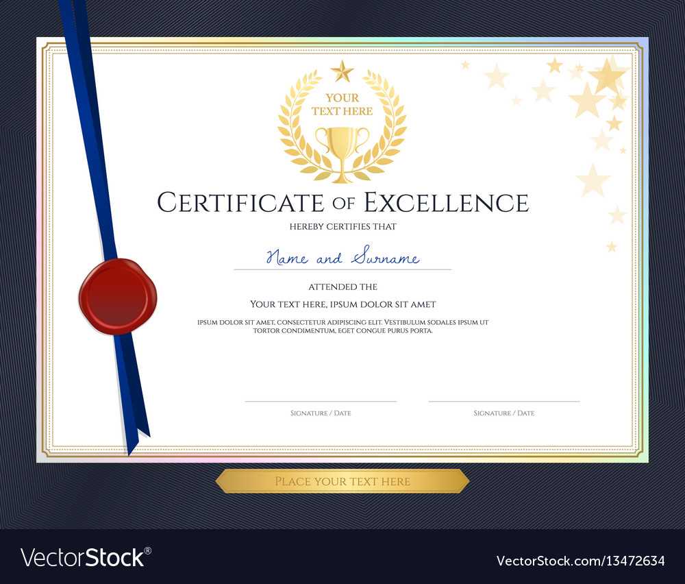 Elegant Certificate Template For Excellence With Regard To Elegant Certificate Templates Free
