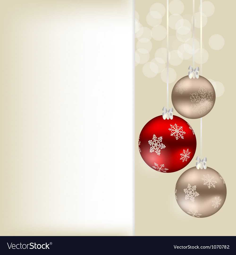 Elegant Christmas Card Template For Adobe Illustrator Christmas Card Template