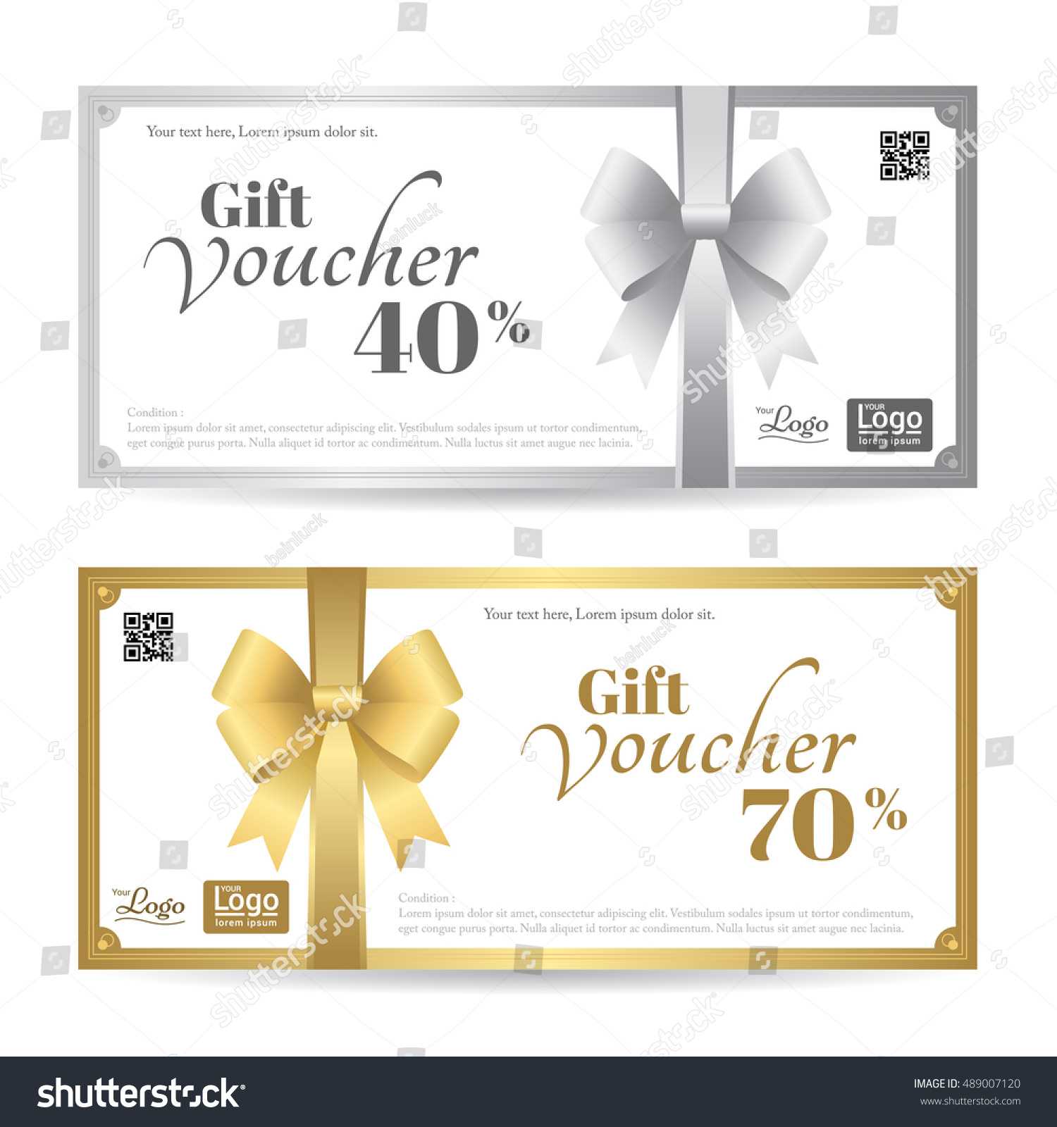 Elegant Gift Card Gift Voucher Template Stock Vector Inside Elegant Gift Certificate Template