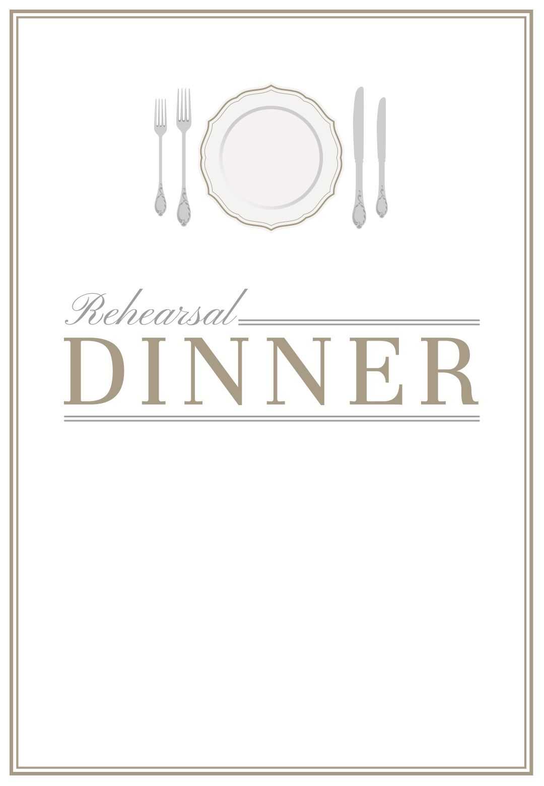 Elegant Setting - Free Printable Rehearsal Dinner Party Pertaining To Free Dinner Invitation Templates For Word
