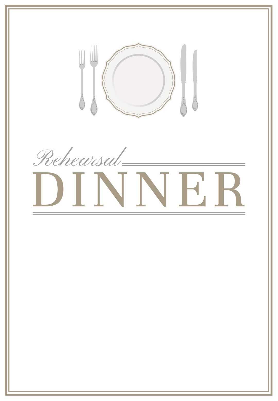 Elegant Setting – Free Printable Rehearsal Dinner Party Pertaining To Free Dinner Invitation Templates For Word