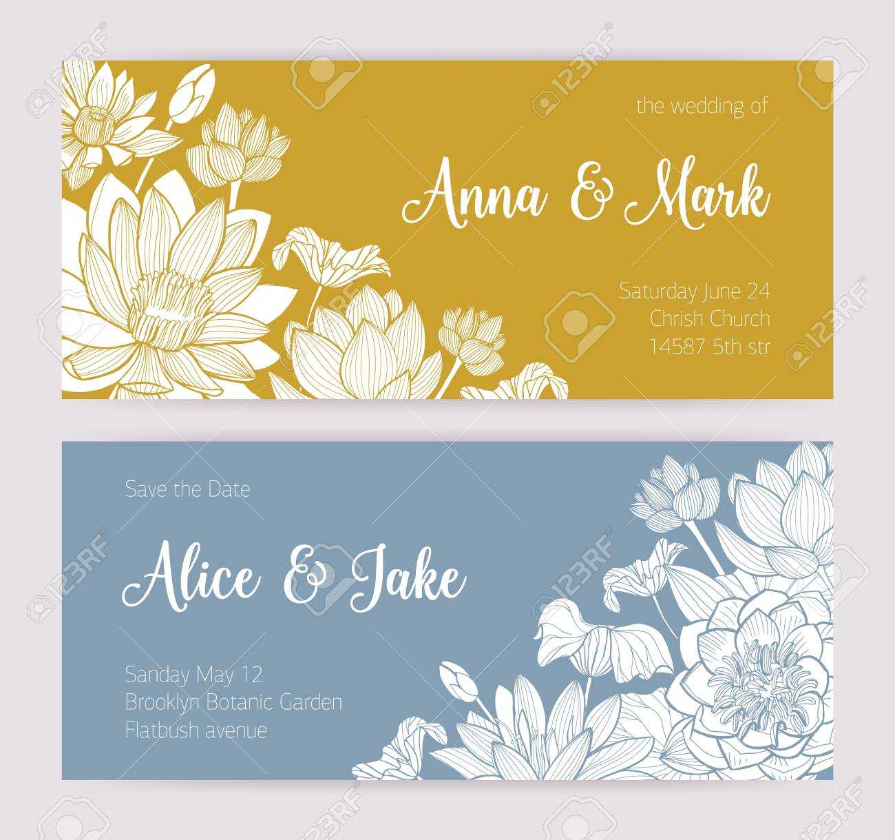 Elegant Wedding Invitation Or Save The Date Card Templates With.. With Regard To Save The Date Cards Templates