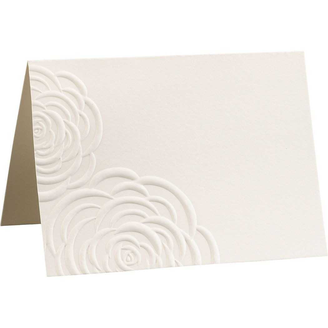 Embossed Roses Place Cards - Paper Source | Bridezilla Within Paper Source Templates Place Cards
