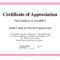 Employee Appreciation Certificate Template Free Recognition Inside Best Employee Award Certificate Templates