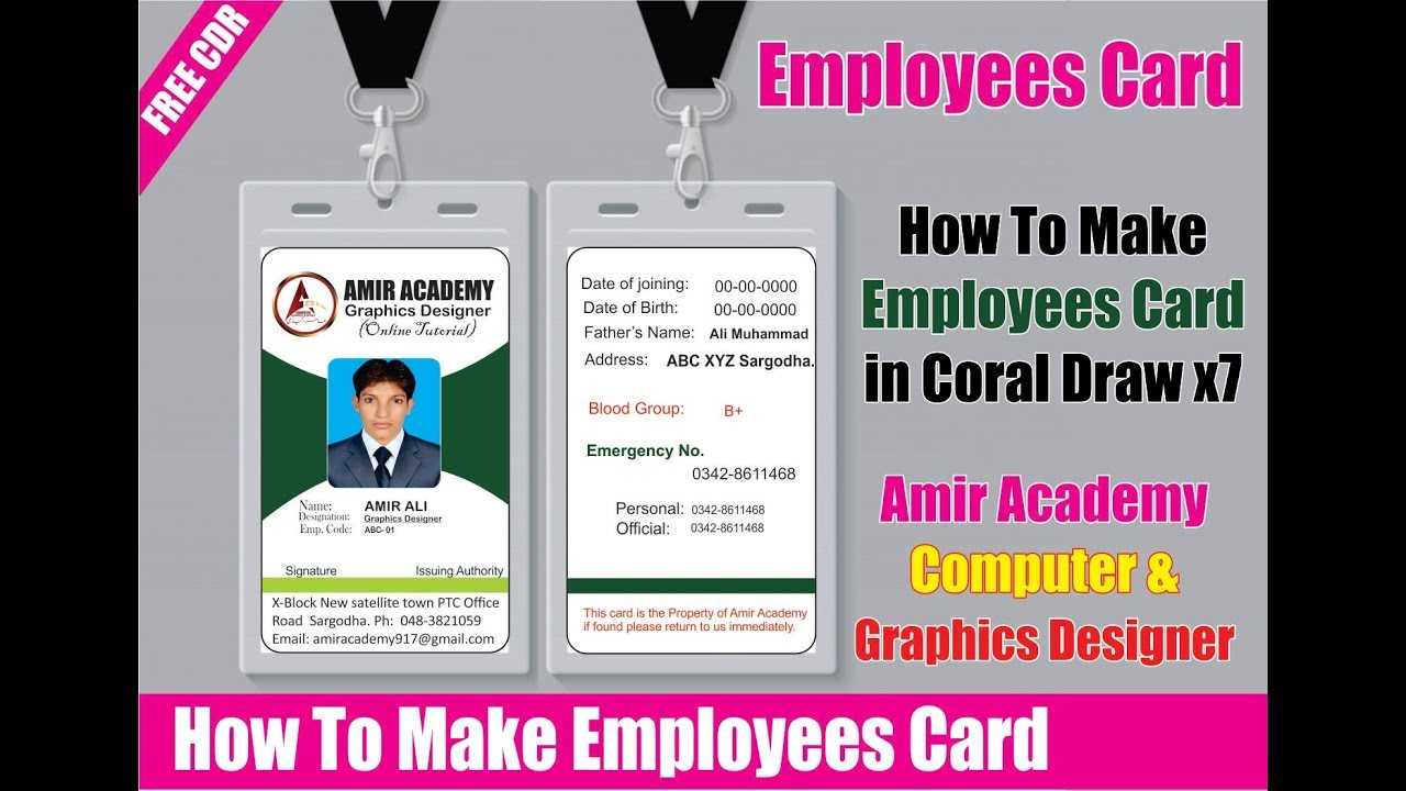 Employee Id Card Latest In Corel Draw | Company Id Card Design | School  Identity Card Design Pertaining To Faculty Id Card Template