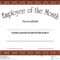 Employee Of The Month Certificate Template Free Download Within Employee Of The Month Certificate Templates