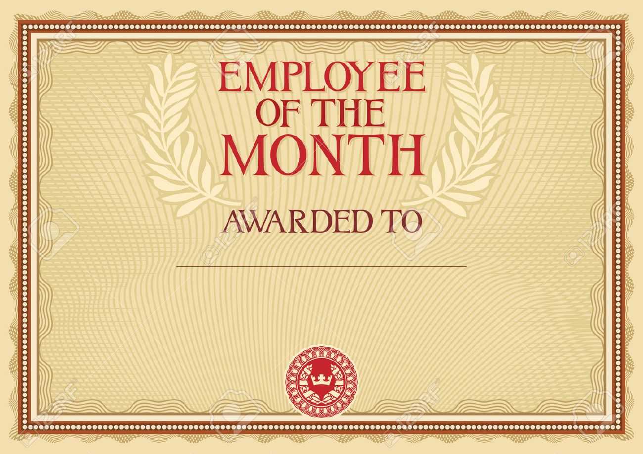 Employee Of The Month – Certificate Template Within Employee Of The Month Certificate Template With Picture