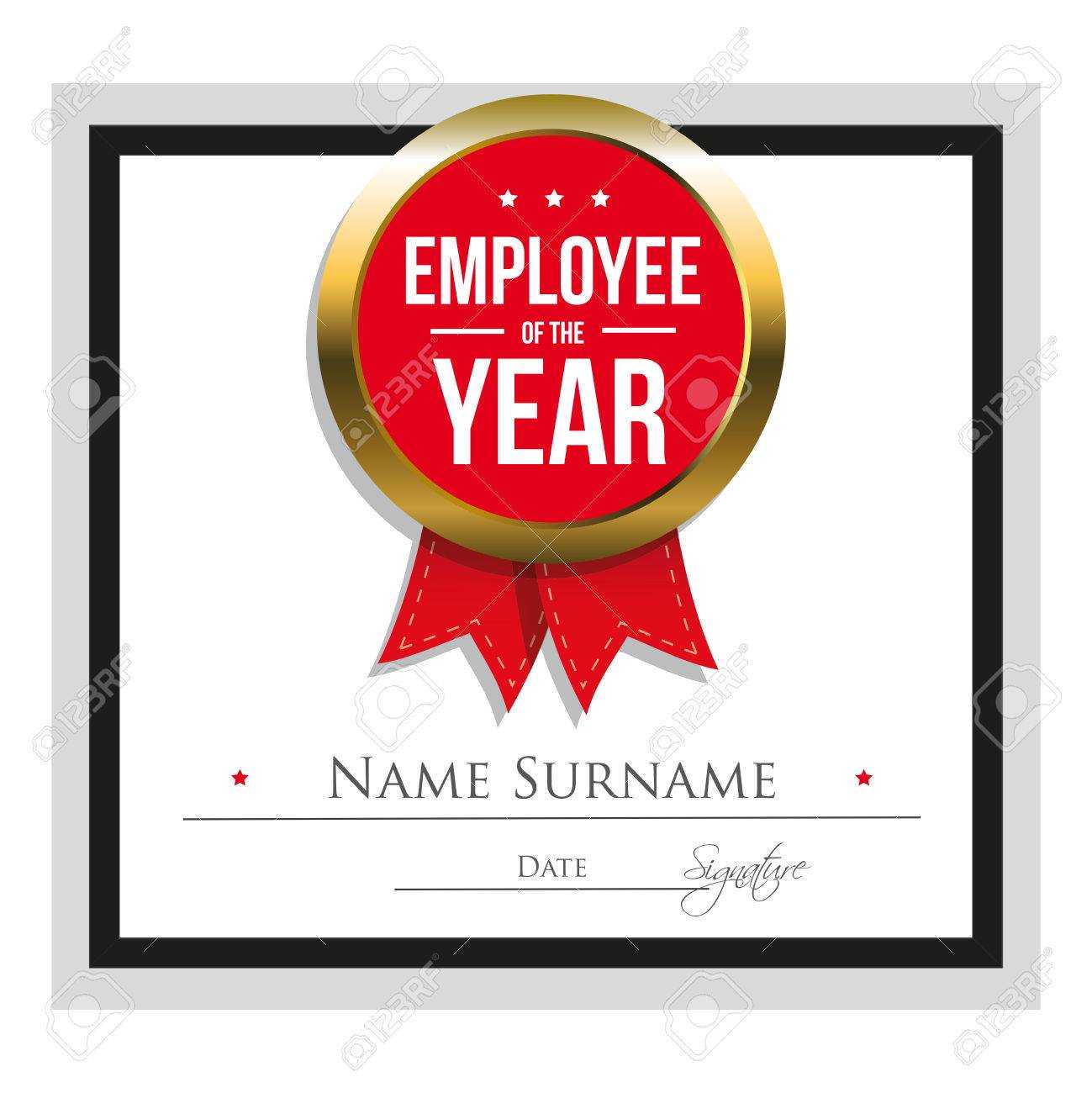 Employee Of The Year Certificate Template Regarding Employee Of The Year Certificate Template Free