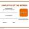 Employee The Month Certificate Template Free Microsoft Word Within Employee Of The Month Certificate Template