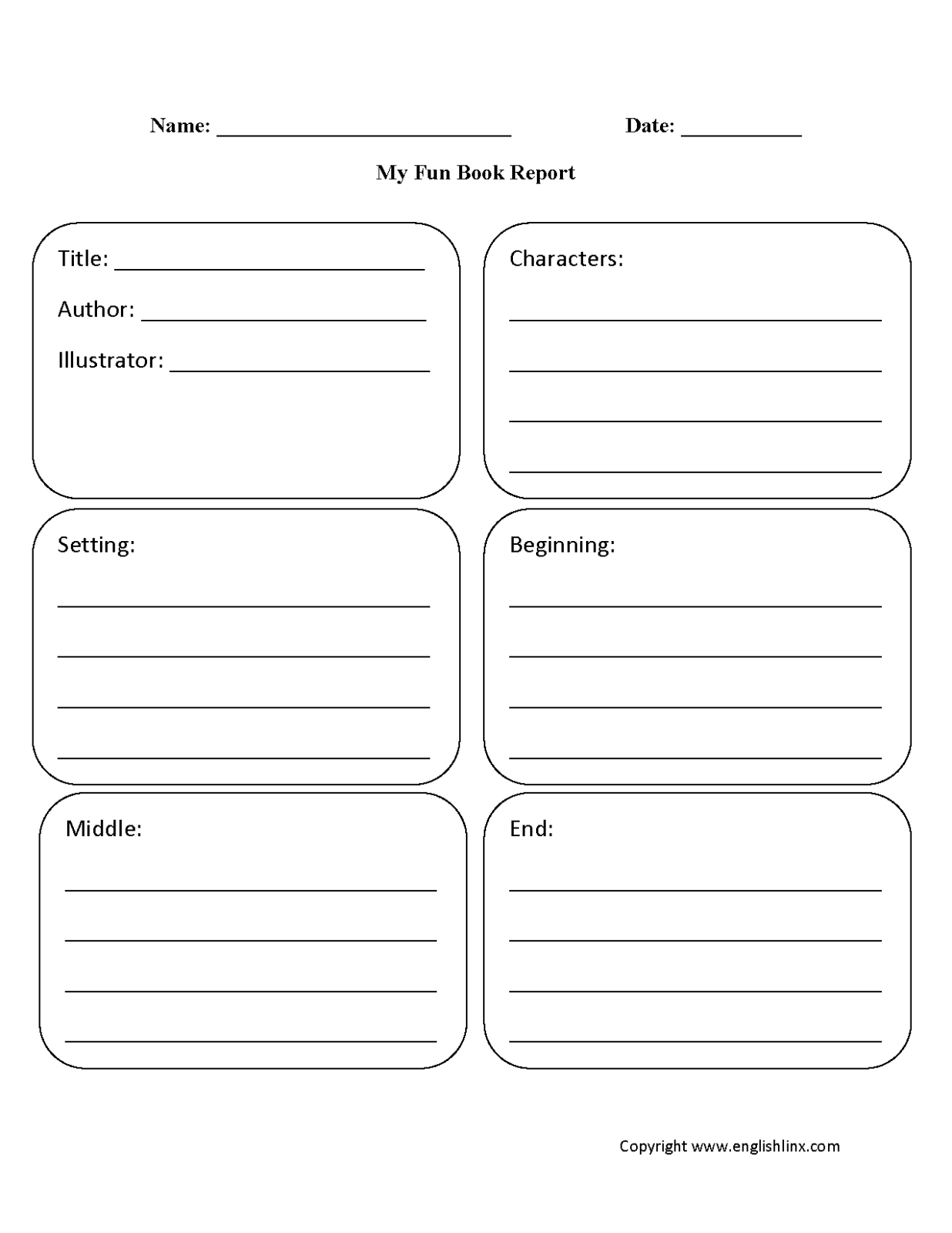 Englishlinx | Book Report Worksheets Intended For Book With Regard To 4Th Grade Book Report Template