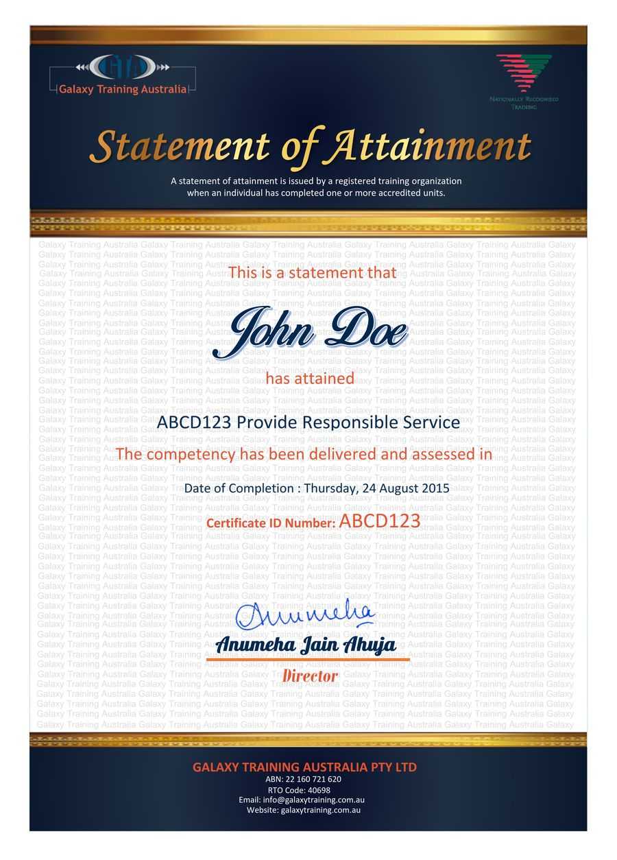 Entry #39Jackponco For Redesign A Certificate Template Inside Certificate Of Attainment Template