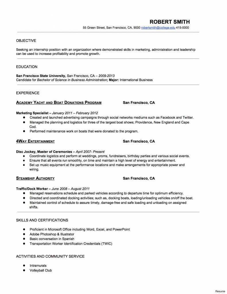 Entry Level Resume Template Traditional Electrical With Regard To College Student Resume Template Microsoft Word
