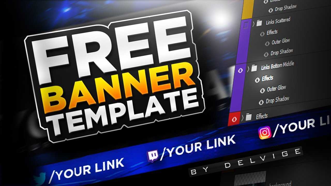 Epic Free Youtube Banner Template – Photoshop Cc/cs6 2017! Psd Download Regarding Banner Template For Photoshop