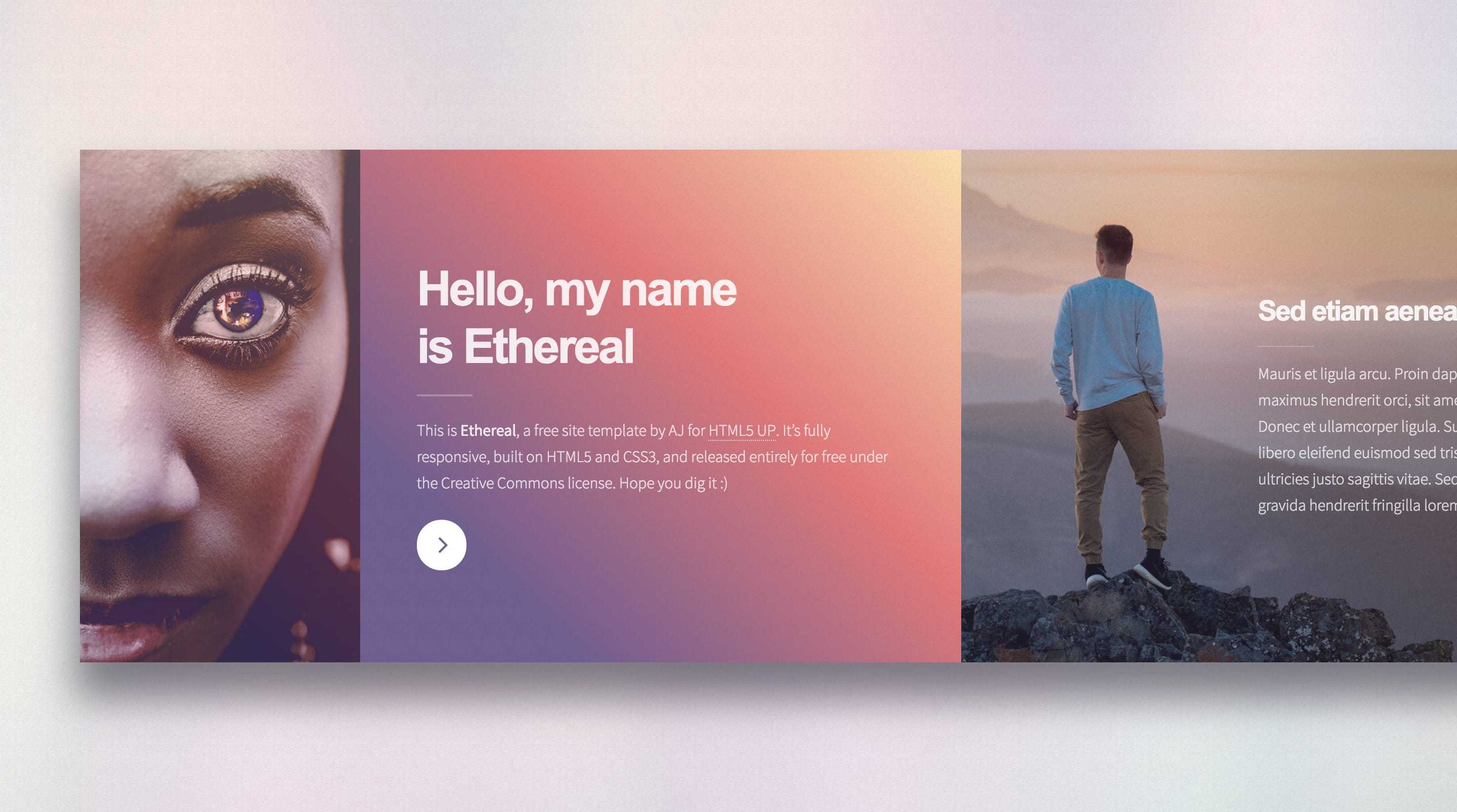 Ethereal – Free Html Template Review, Demo And Download Within Html5 Blank Page Template