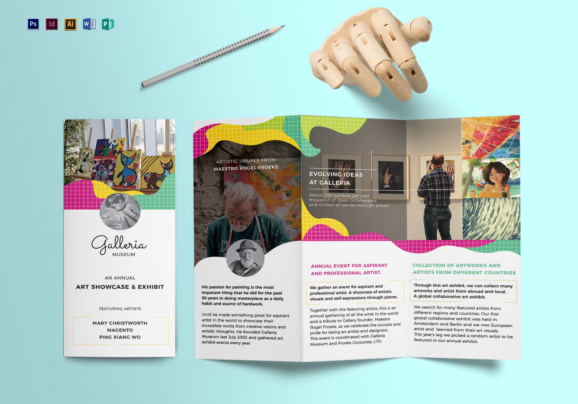 Event And Artistic Tri Fold Brochure Template With Regard To Tri Fold Brochure Publisher Template