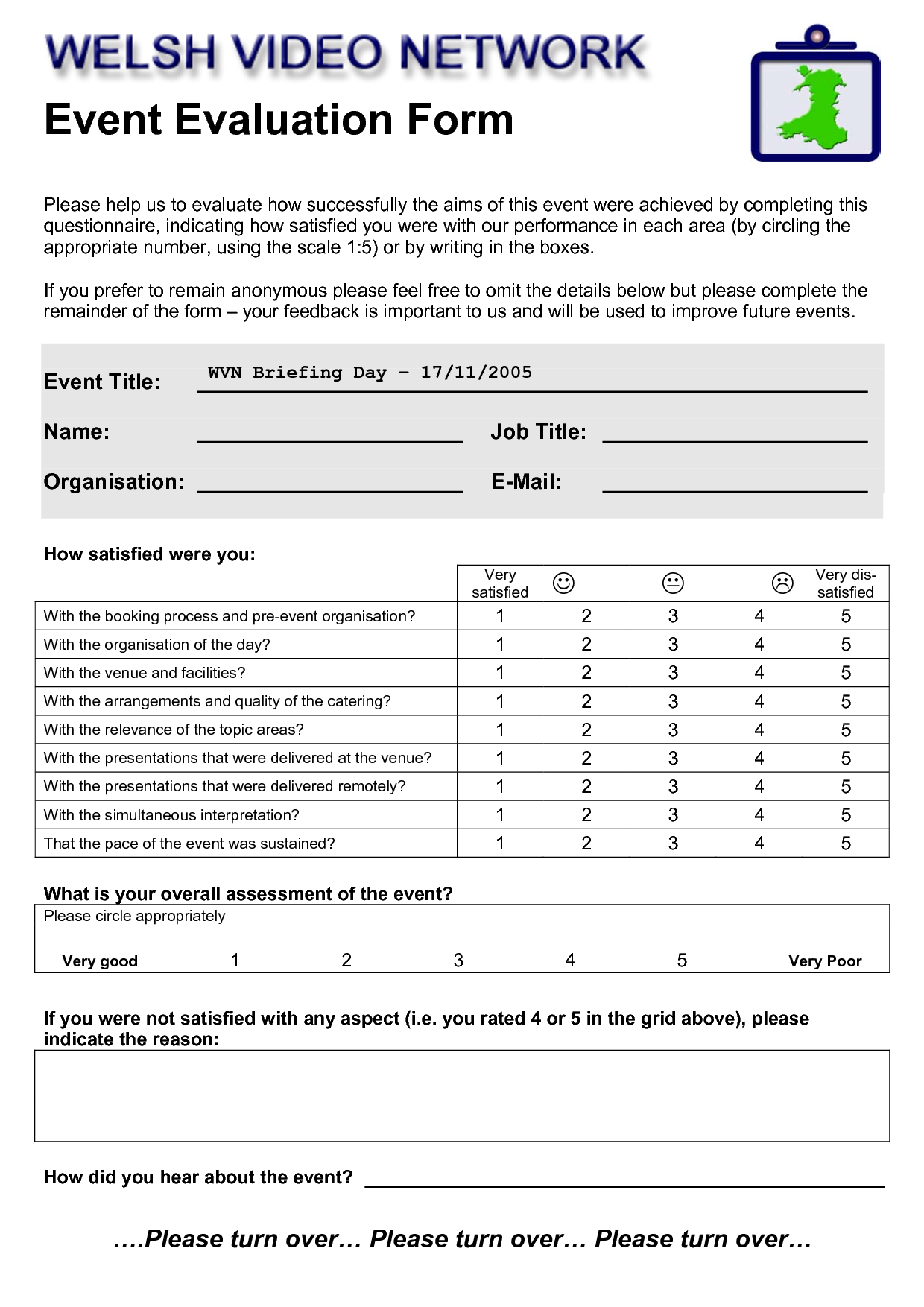Event Feedback Form Template – Teplates For Every Day Regarding Post Event Evaluation Report Template