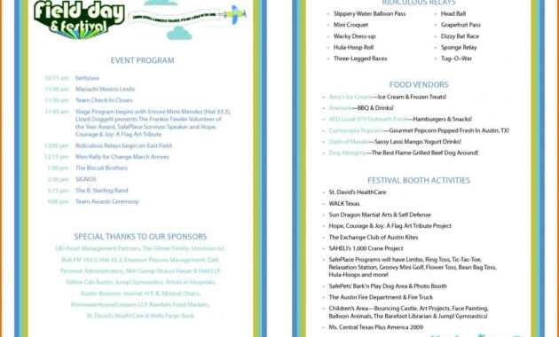 Event Program Template | Template | Program Template with Free Event Program Templates Word
