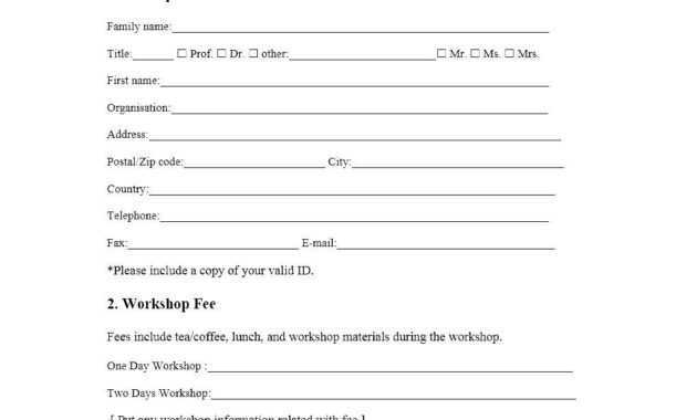 Event Registration Form Template Microsoft Word for Seminar Registration Form Template Word