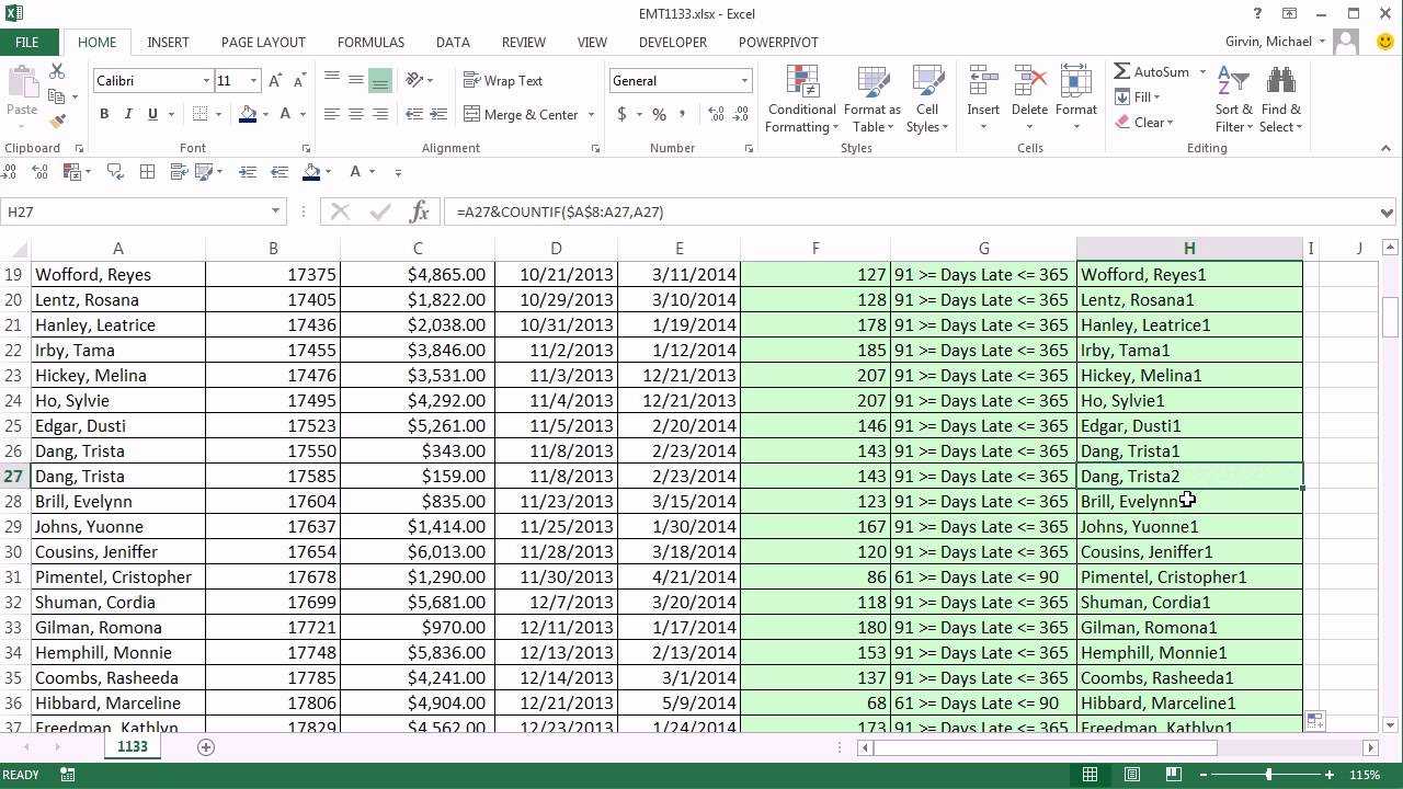Excel Magic Trick 1133: Aging Accounts Receivable Reports: Pivottable &  Unique Identifier For Ar Report Template