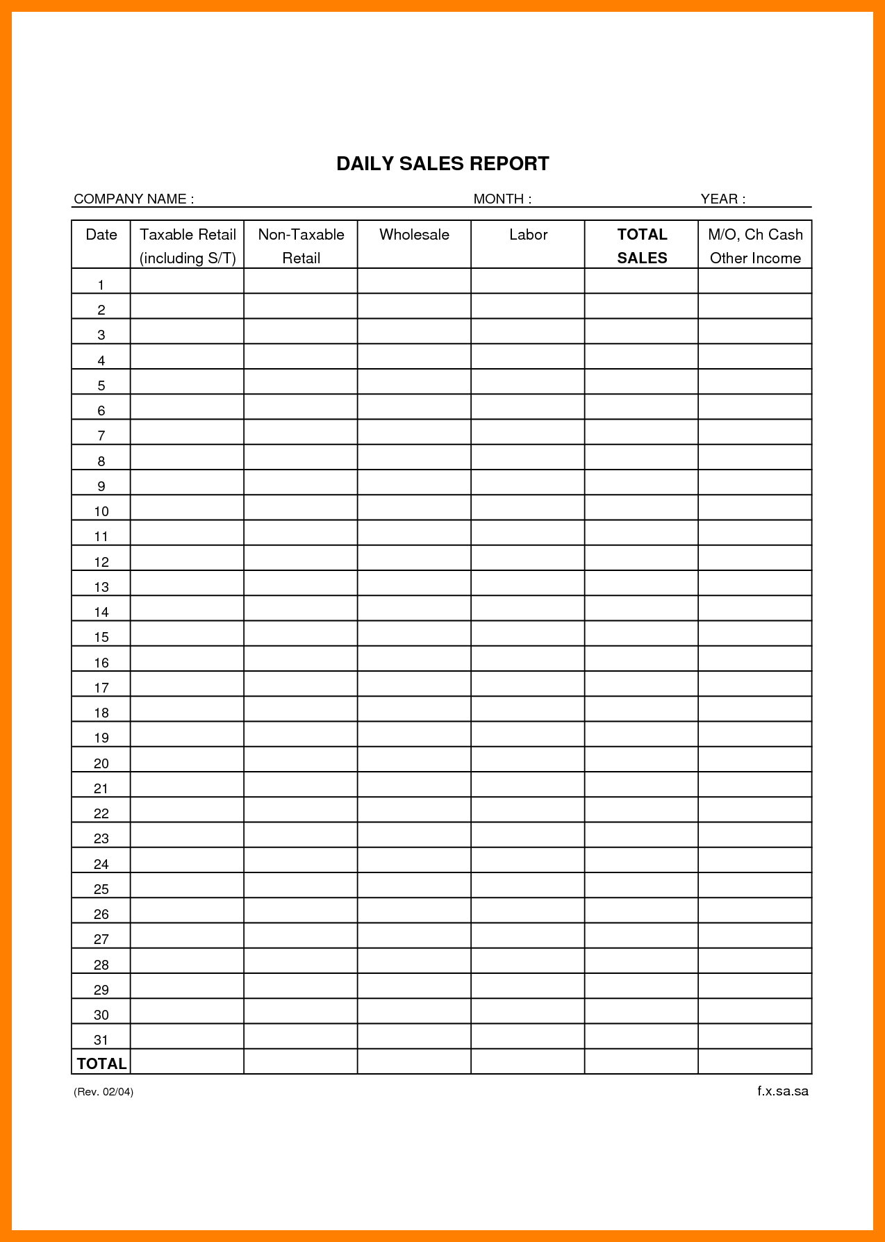 Excel Sales Report Template Free Download – Atlantaauctionco Intended For Free Daily Sales Report Excel Template
