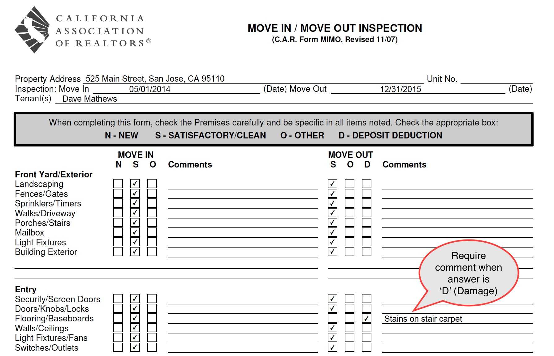 Ezinspections: Sample Inspection Reports And Property In Property Management Inspection Report Template