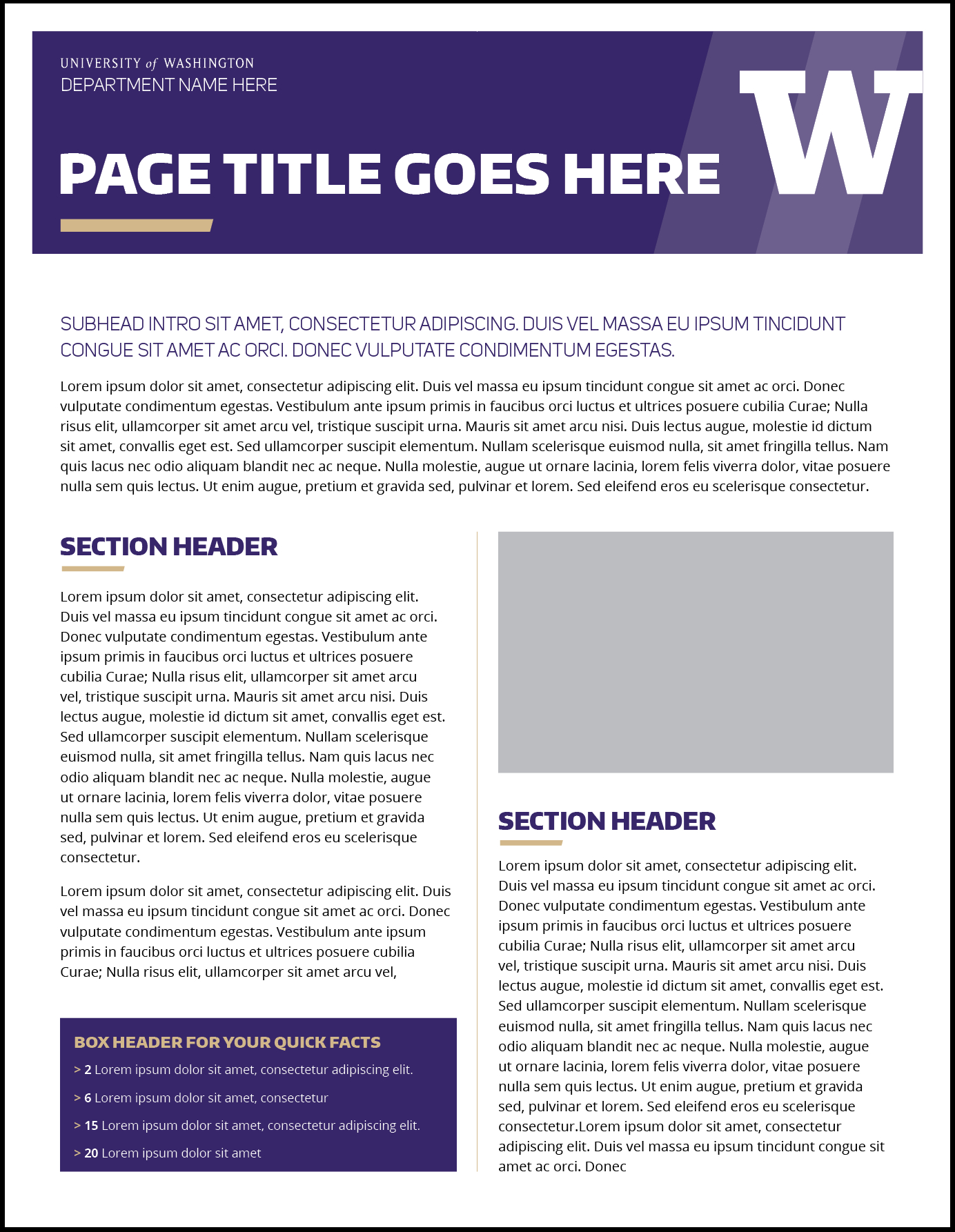 Fact Sheet | Uw Brand Regarding Fact Sheet Template Word