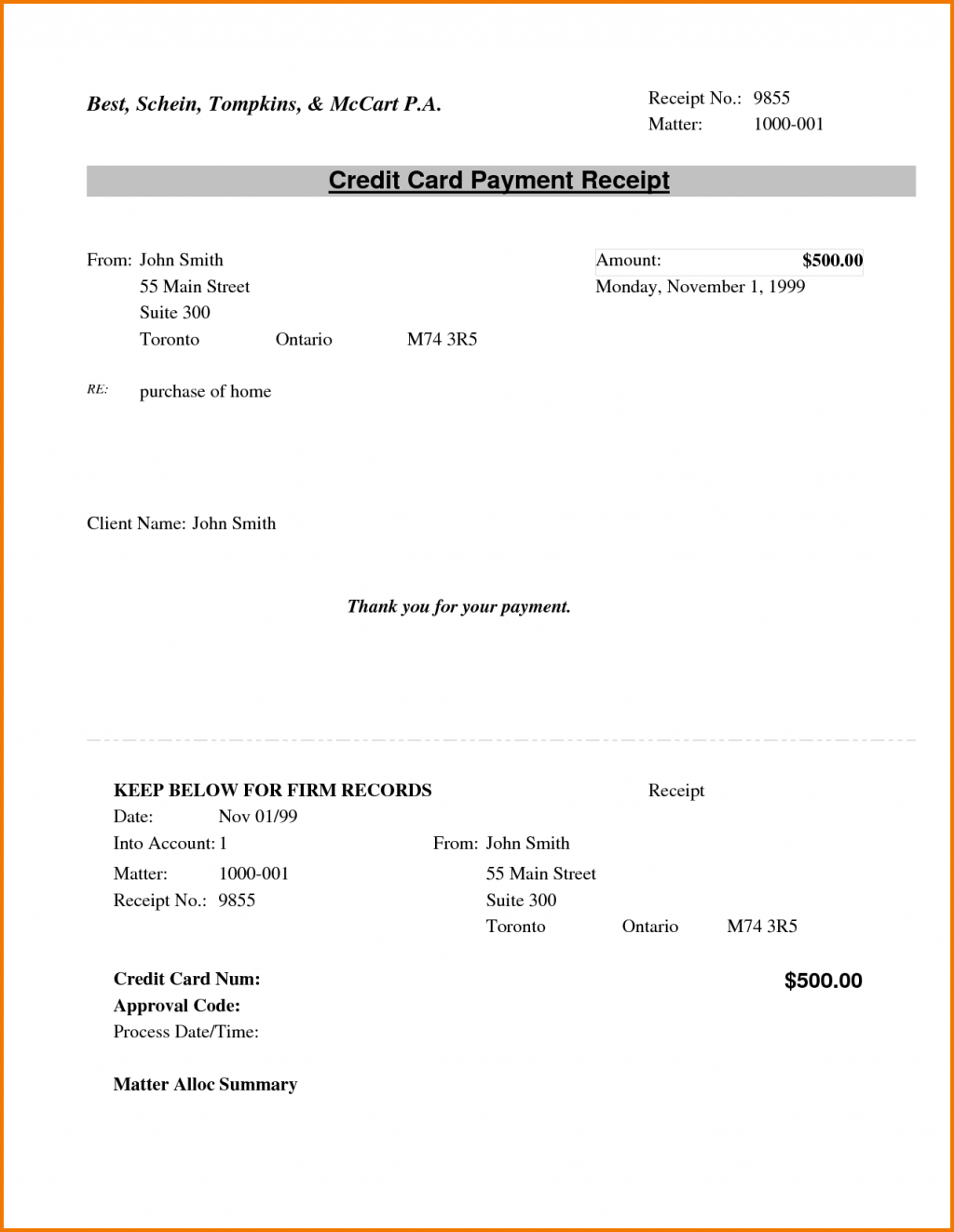 Fake Credit Card Receipt Template Template.pdf Report Pdf With Fake Credit Card Receipt Template