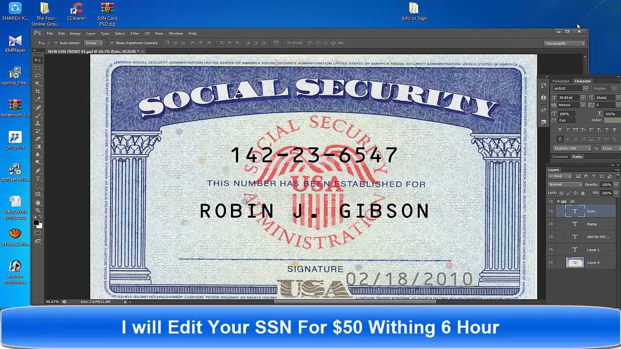 Fake Social Security Card Template Download Pertaining To Social Security Card Template Download