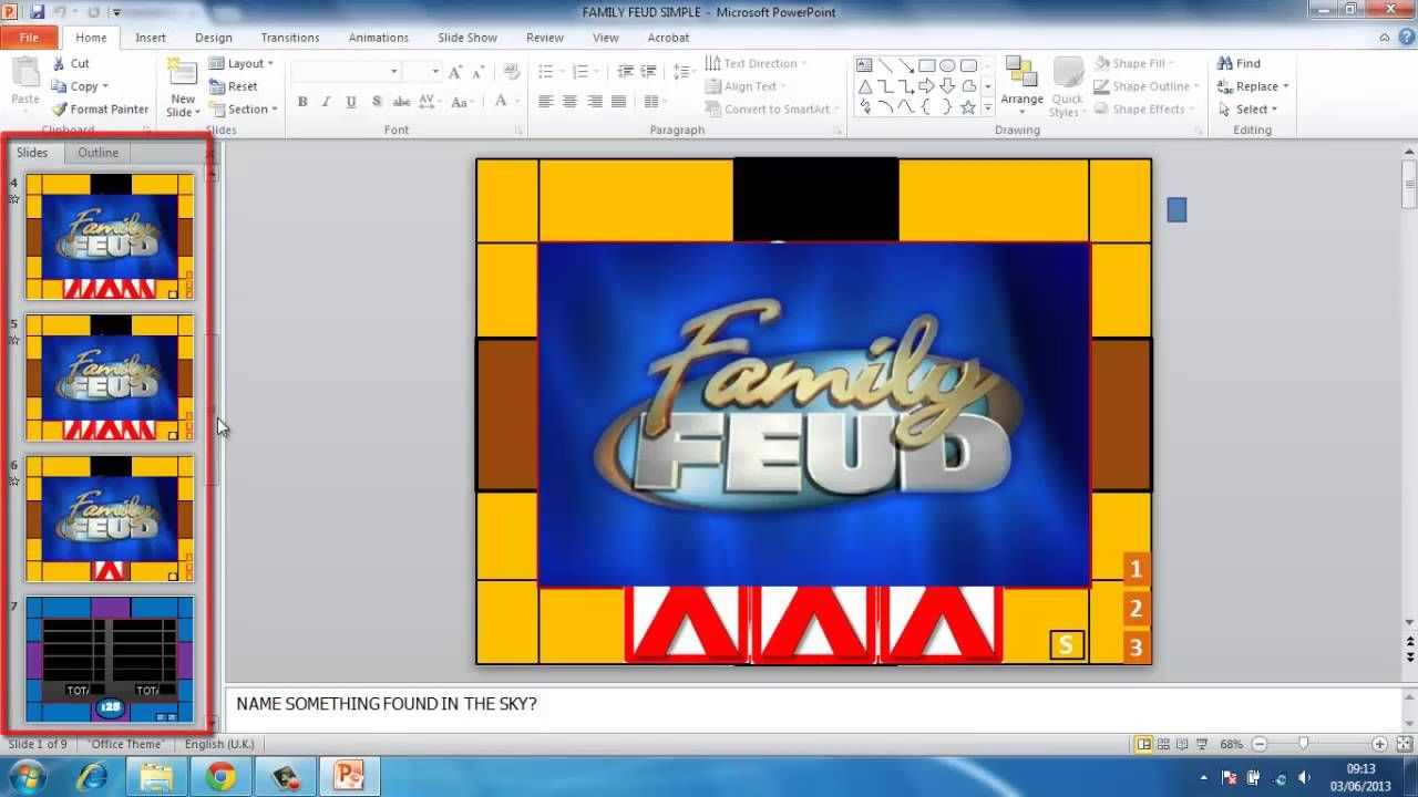 Family Feud Powerpoint Instructions.without A Link To For Family Feud Powerpoint Template With Sound
