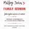 Family Reunion Invitation Card Template Regarding Reunion Invitation Card Templates