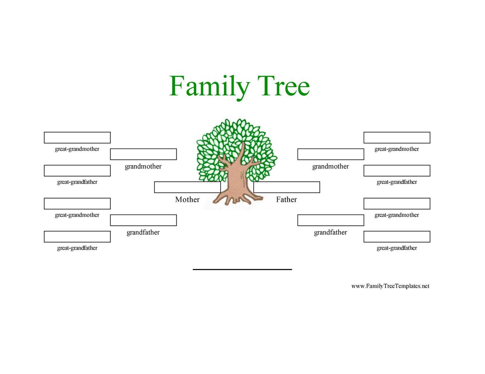 Family Tree Template: Family Tree Template Three Generation Regarding Blank Family Tree Template 3 Generations