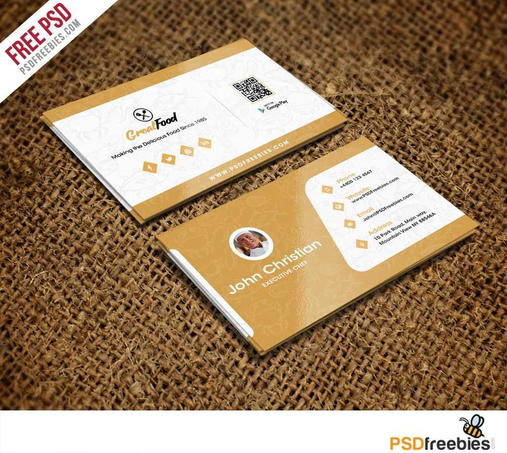 Fantastic Business Cards Psd Templates For Free - Chef Throughout Christian Business Cards Templates Free
