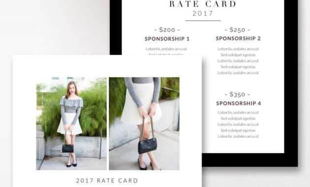 Fashion &amp; Beauty Blogger Rate Card Template |Stephanie with regard to Rate Card Template Word