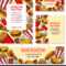 Fast Food American Restaurant Banner Template Set With Regard To Food Banner Template