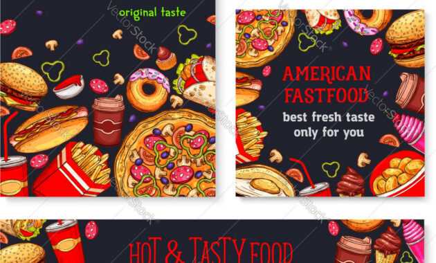 Fast Food Meal For Restaurant Banner Template intended for Food Banner Template