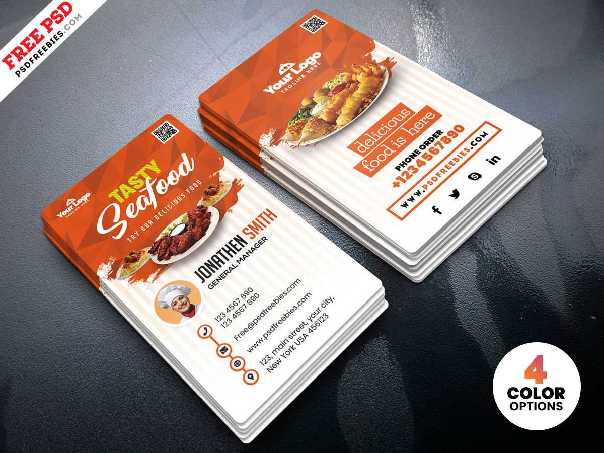 Fast Food Restaurant Business Card Psdpsd Freebies On In Food Business Cards Templates Free
