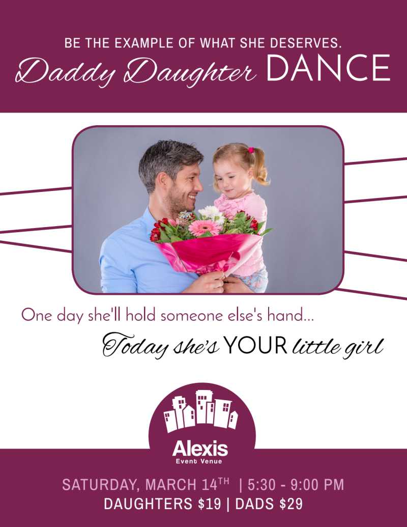 Father Daughter Dance Flyer Template With Dance Flyer Template Word